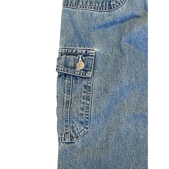 80's Jordache Stonewash Denim Blue Jeans Size 24x25 Straight Leg Cargo - Picture 7 of 14